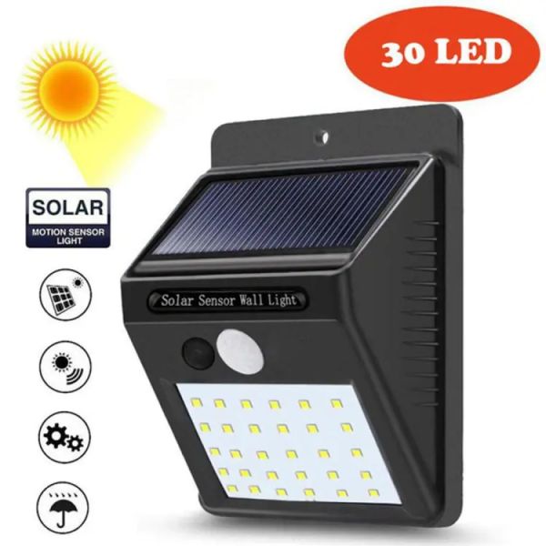 LED Motion Sensor Wall Solar Light (30 LED)